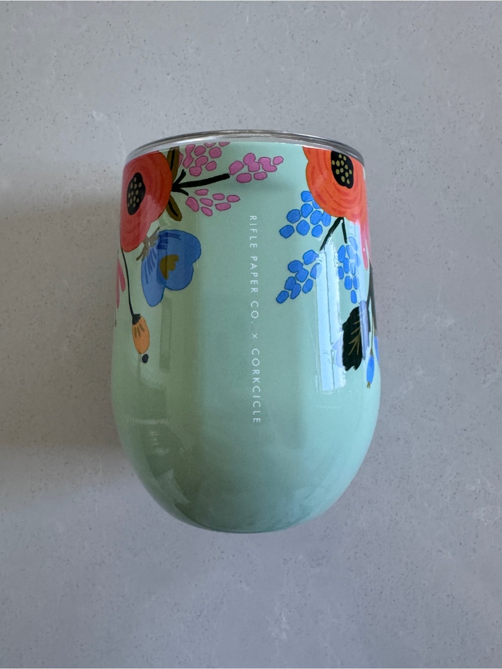 Rifle Paper Co X Corkcicle 12oz Stemless Wine Tumbler